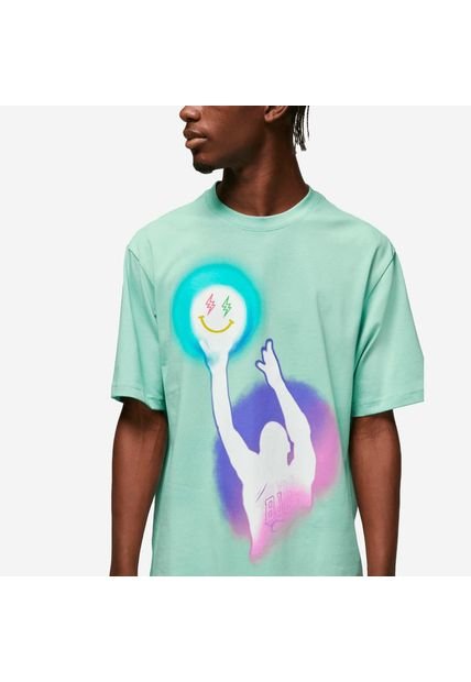 Camiseta Hombre Jordan J Balvin Ss Tee - Verde