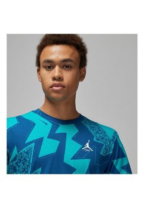 Camiseta Hombre Jordan Essential All Over Print Crew Azul