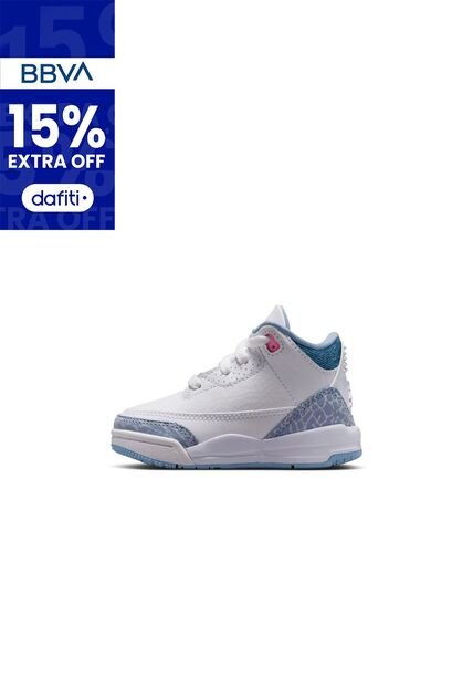 Tenis Unisex Niño Lifestyle Jordan 3 Retro Blanco/Azul