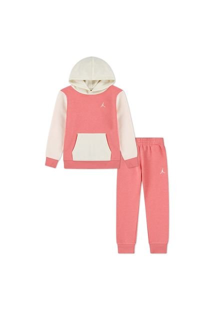 Conjunto Niños Jordan MJ Brooklyn Fleece Rosa