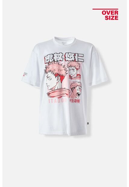 Camiseta De Jujutsu Kaisen Oversized Fit Para Hombre XS