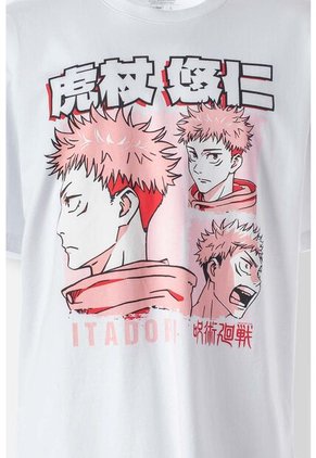 Camiseta De Jujutsu Kaisen Oversized Fit Para Hombre XS