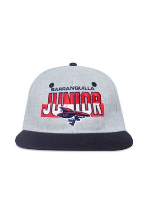 GORRA JUNIOR FC OFICIAL GRIS/NEGRO PLANA