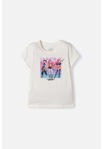 Camiseta De K-Pop Demon Hunters Manga Corta Blanco Para Niña 8 K-POP DEMON HUNTERS
