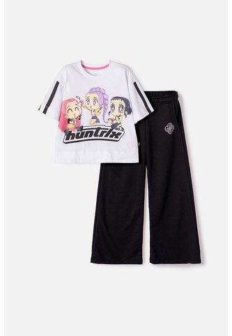 Conjunto De K- Pop Demon Hunters Blanco Y Negro Para Niña 14 K-POP DEMON HUNTERS