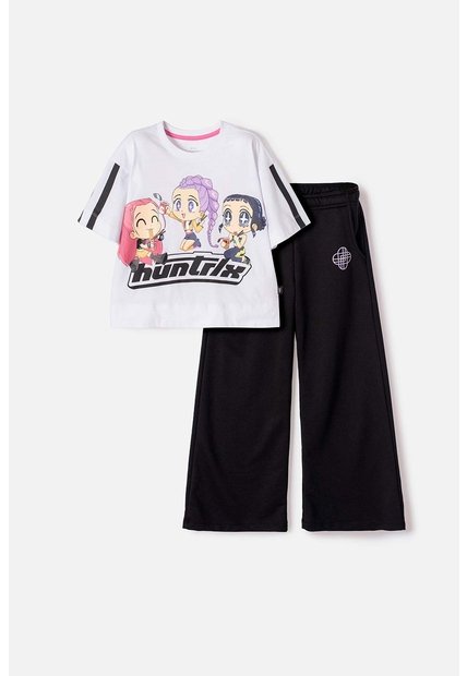 Conjunto De K- Pop Demon Hunters Blanco Y Negro Para Niña 14