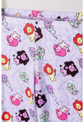 Pijama De K- Pop Demon Hunters Blanco Y Lila Para Niña 14