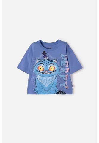 Camiseta De K- Pop Demon Hunters Manga Corta Azul Para Niña K-POP DEMON HUNTERS