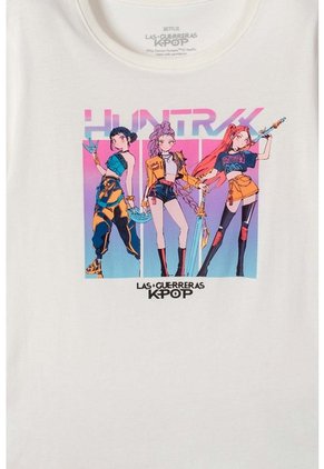 Camiseta De K-Pop Demon Hunters Manga Corta Blanco Para Niña 8