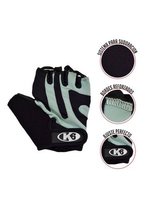 Guantes Para Gimnasio Negro-Gris K6 Ultra