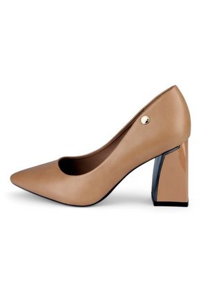 Price Shoes Tacon Ejecutivo Para Mujer 622989021-1NUDE