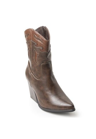 Price Shoes Botines Moda Mujer De Tacón Medio 62271274CAFE Kanna & Co