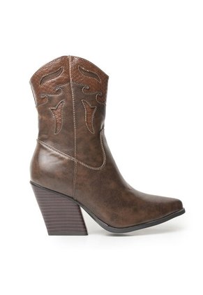 Price Shoes Botines Moda Mujer De Tacón Medio 62271274CAFE