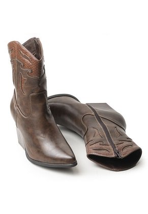 Price Shoes Botines Moda Mujer De Tacón Medio 62271274CAFE