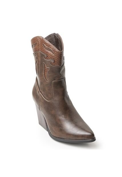 Price Shoes Botines Moda Mujer De Tacón Medio 62271274CAFE