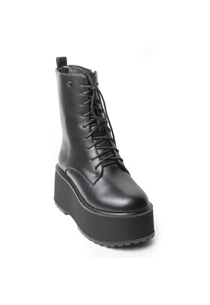 Bota Negra Con Plataforma Para Mujer 622MJ1636-F1330NEGRO