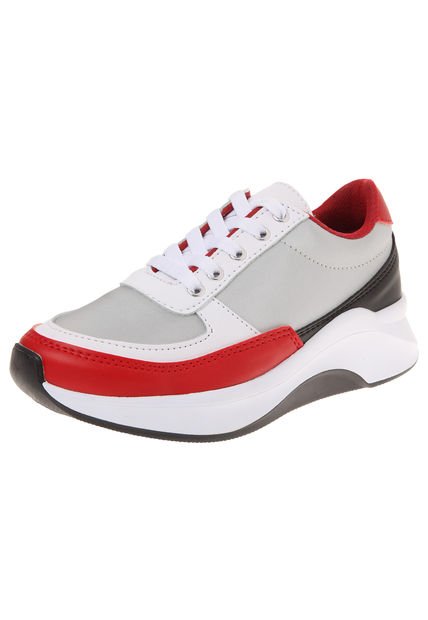 Tenis Lifestyle Gris-Rojo-Blanco-Negro Kapalu