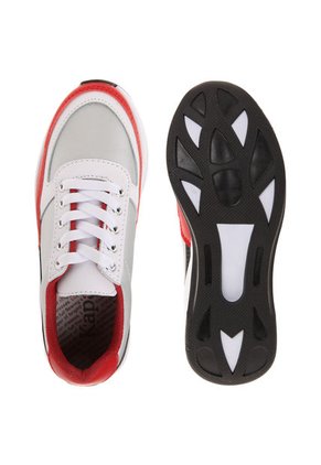 Tenis Lifestyle Gris-Rojo-Blanco-Negro Kapalu