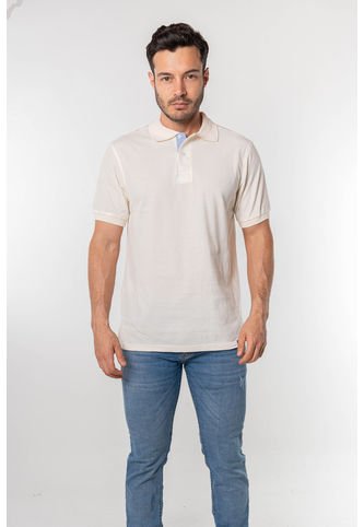 Camiseta Tipo Polo Para Hombre Marfil Kapo KAPO