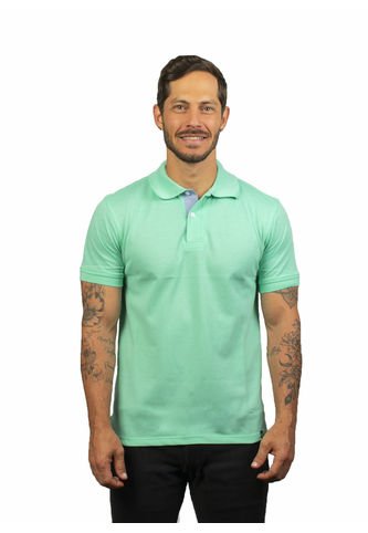 Camiseta Tipo Polo Para Hombre Verde Menta Kapo KAPO