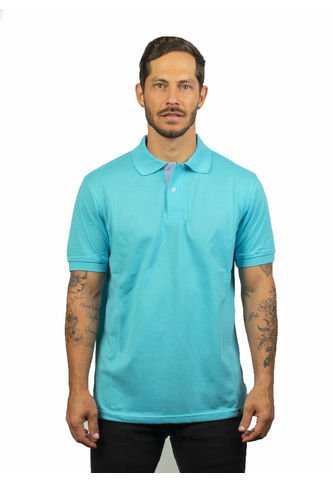Camiseta Tipo Polo Para Hombre Azul Claro Kapo KAPO