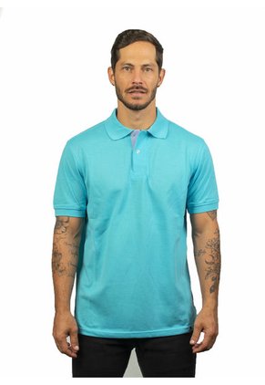Camiseta Tipo Polo Para Hombre Azul Claro Kapo
