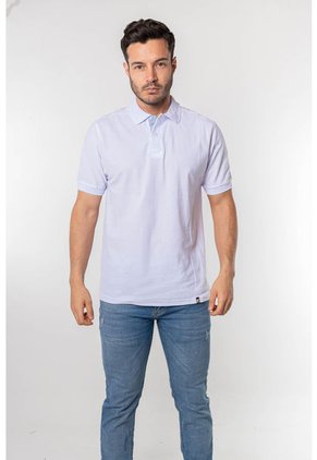Camiseta Tipo Polo Para Hombre Blanca Kapo