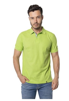Camiseta Tipo Polo Para Hombre Verde Limon Kapo