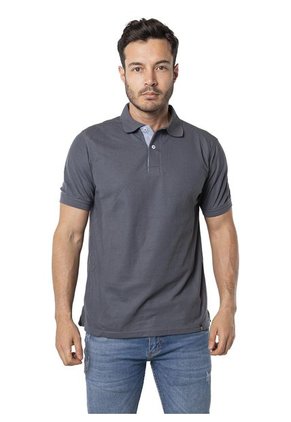 Camiseta Tipo Polo Para Hombre Gris Oscura Kapo