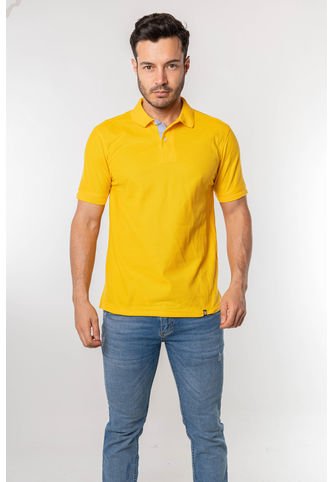 Camiseta Tipo Polo Para Hombre Amarilla Kapo KAPO