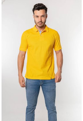 Camiseta Tipo Polo Para Hombre Amarilla Kapo
