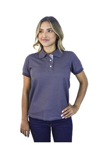 Camiseta Tipo Polo Para Mujer Gris Oscuro Kapo KAPO