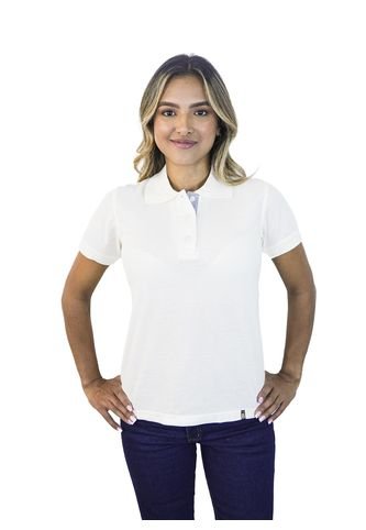 Camiseta Tipo Polo Para Mujer Marfil Kapo KAPO