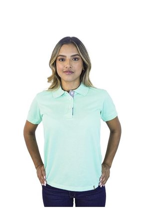 Camiseta Tipo Polo Para Mujer Verde Menta Kapo