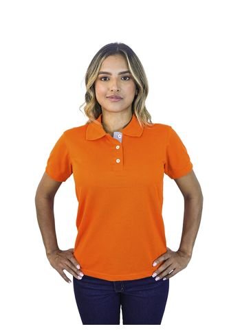 Camiseta Tipo Polo Para Mujer Naranja Kapo KAPO