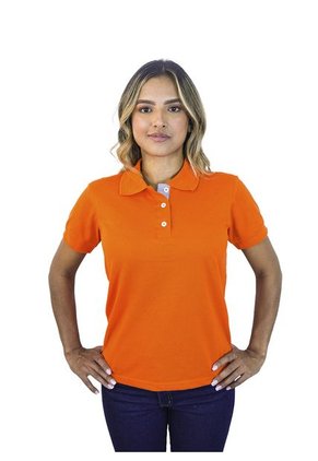 Camiseta Tipo Polo Para Mujer Naranja Kapo