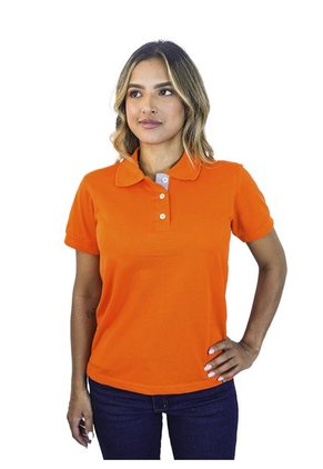 Camiseta Tipo Polo Para Mujer Naranja Kapo