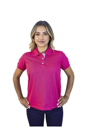 Camiseta Tipo Polo Para Mujer Fucsia Kapo