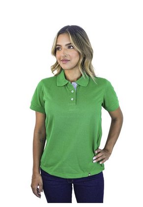 Camiseta Tipo Polo Para Mujer Verde Kapo