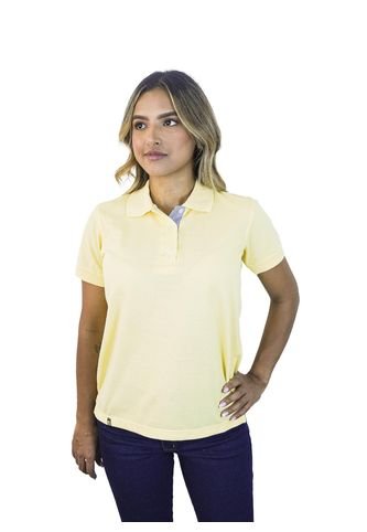 Camiseta Tipo Polo Para Mujer Amarilla Kapo KAPO