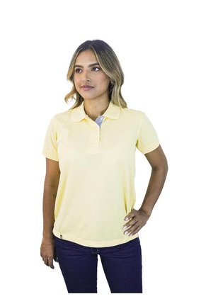 Camiseta Tipo Polo Para Mujer Amarilla Kapo