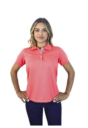 Camiseta Tipo Polo Para Mujer Coral Kapo