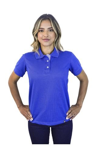 Camiseta Tipo Polo Para Mujer Azul Rey Kapo KAPO