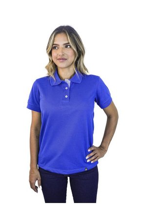 Camiseta Tipo Polo Para Mujer Azul Rey Kapo