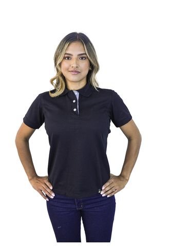 Camiseta Tipo Polo Para Mujer Negro Kapo KAPO
