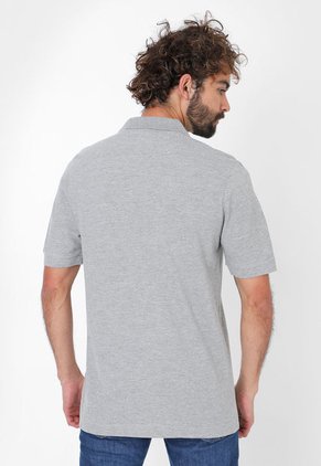 Camiseta Polo Gris-Blanco Kappa Logo Sharas