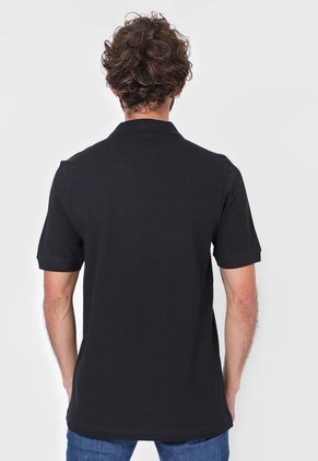 Camiseta Polo Negro-Blanco Kappa Logo Sharas