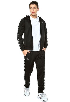 Pantalón Negro-Blanco Kappa