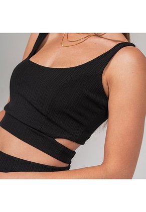 Blusa Ajustada Corta Manga Sisa Amaña