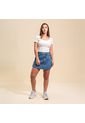 Blusa Ajustada Larga Manga Corta Hurry de Karibik